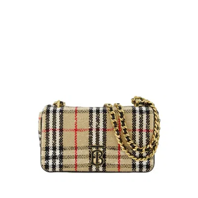 Burberry Ll Sm Lola C Bch Hobo Bag -  - Beige - Cotton In Multicoloured