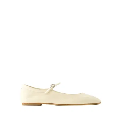 Aeyde Uma Leather Mary Jane Ballet Flats In Neutrals