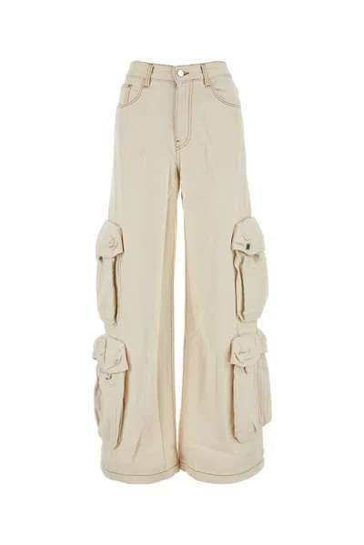 Amiri Off-white Cargo Jeans In Alabaster