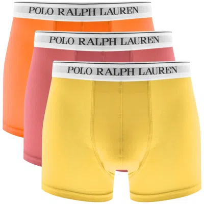 Ralph Lauren Underwear 3 Pack Trunks In Pink