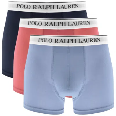 Ralph Lauren Underwear 3 Pack Trunks In Blue