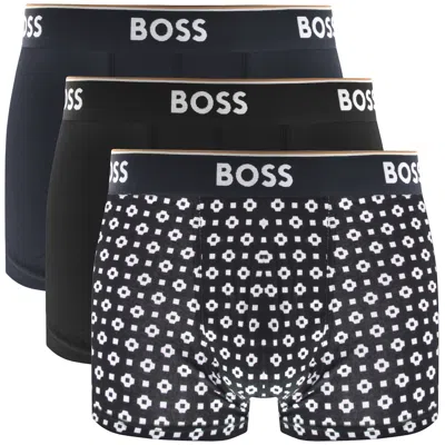 Boss Business Boss Underwear Three Pack Trunks In Navy