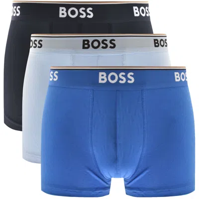 Boss Business Boss Underwear Three Pack Trunks In Navy