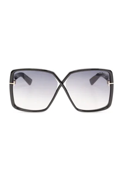 Tom Ford Eyewear Yvonne Oversized Sunglasses In Black