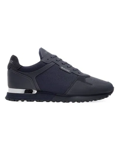 Mallet Lowman Panelled Trainers In Navy