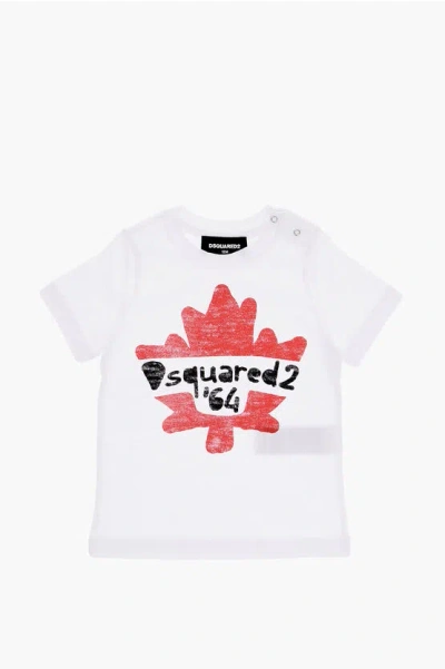 Dsquared2 Front Printed Crew-neck T-shirt In White