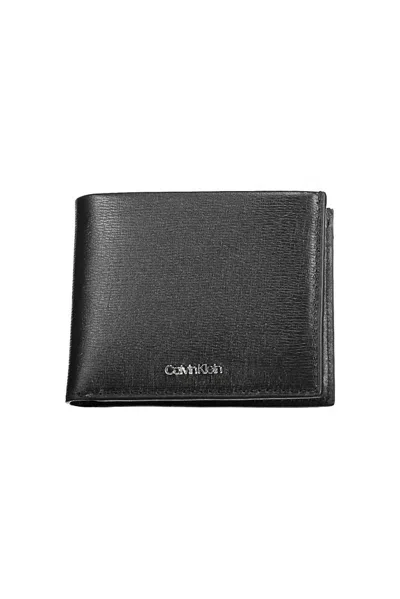 Calvin Klein Sleek Rfid-block Men's Wallet With Coin Purse In Black