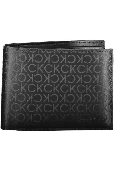 Calvin Klein Elegant Dual-compartment Men's Wallet In Black