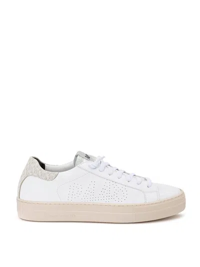 P448 Thea Piton Sneakers In White Leather