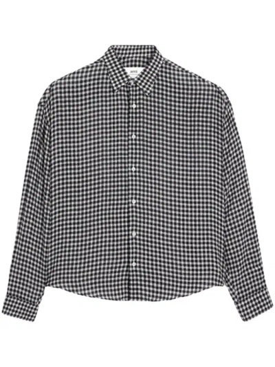 Ami Alexandre Mattiussi Check-pattern Shirt In Black