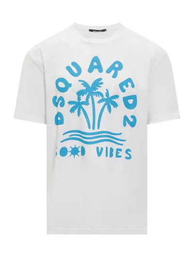 Dsquared2 T-shirt With Lettering Print In White