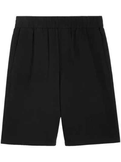 Ami Alexandre Mattiussi Ami De Coeur Cotton Track Shorts In Black