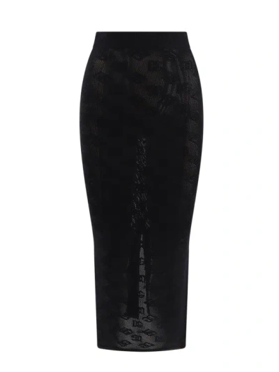 Dolce & Gabbana Dg Skirt All Over In Black
