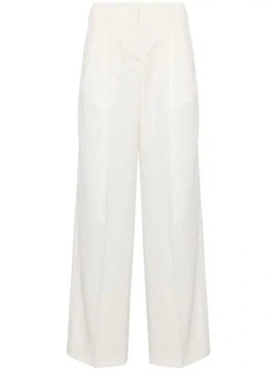 Golden Goose Pleated Wide-leg Trousers In White