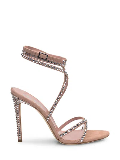 Paris Texas Holly Zoe Embellished Ankle Strapped Sandals In Pink