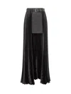 Peter Do Belted Pleated Skirt In Black
