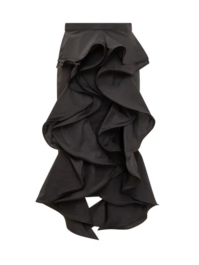 Rochas Long Skirt In Black