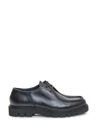 Seboy's Man Lace-up Shoes Black Size 7 Soft Leather
