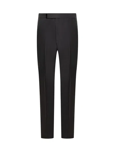 Tom Ford Wool And Silk Pants In Black