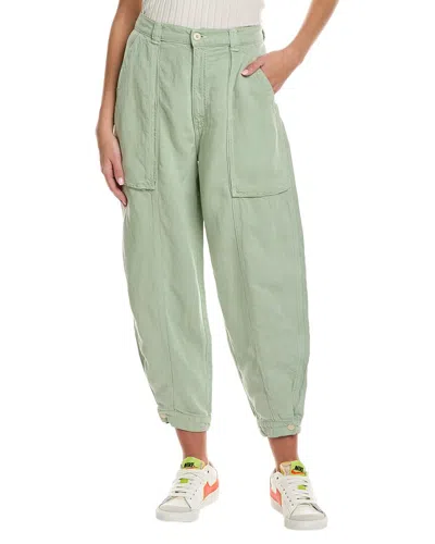Mother The Patch Pocket Chute High Rise Pants In Green