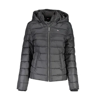 Tommy Hilfiger Black Polyester Jackets & Coat In Gray
