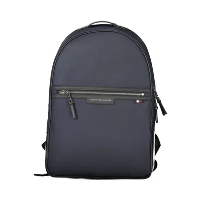 Tommy Hilfiger Blue Polyester Backpack In Black