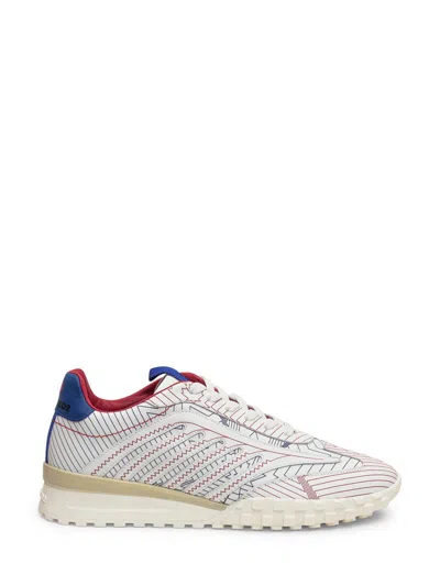 Dsquared2 Sneakers With Geometric Pattern In White