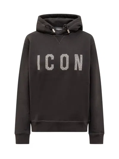 Dsquared2 Cool Icon Hoodie In Black