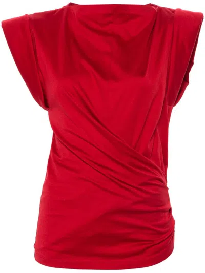 Isabel Marant Maisan Top In Scarlet Red