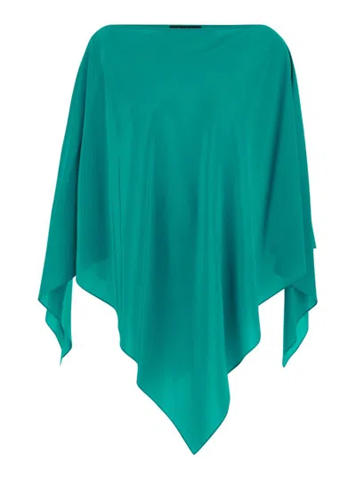 Gianluca Capannolo Isabelle Cape Silk Crepe In Blu