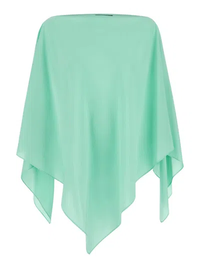 Gianluca Capannolo Isabelle Cape Silk Crepe In Green