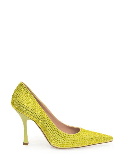 Leonie Hanne X Liu Jo Embellished Sculpted Heel Pumps In Yellow