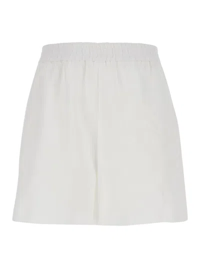 Plain Shorts Vita Media Lino In White
