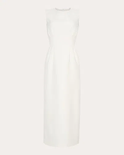 Adam Lippes Women's Ophelia Silk Wool Midi Dress In White