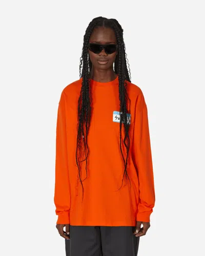 Fuct Hello My Name Is Satan Longsleeve T-shirt In Orange