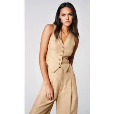 Smythe Cropped Suiting Vest In Khaki