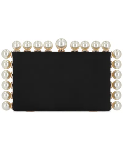 Inc International Concepts East West Embellished Pearl Clutch, Created For Macy's In Black