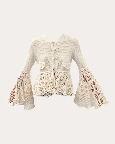 Hellessy Women's Uma Crochet Cardigan In White