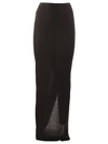 RICK OWENS LONG ASYMMETRIC SKIRT,7859154