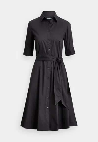 Ralph Lauren Finnbarr Short Sleeve Casual Dress In Black