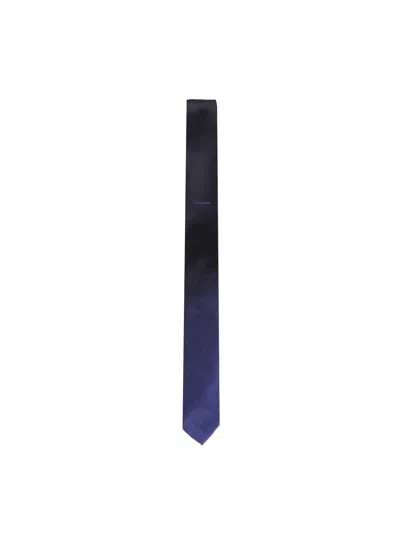 Ferragamo Gradient-effect Silk Tie In Black