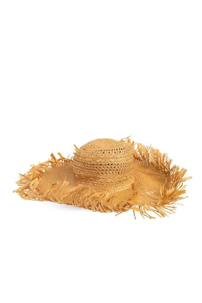 Marni Logo Detailed Sun Hat In 00w06 Ivory