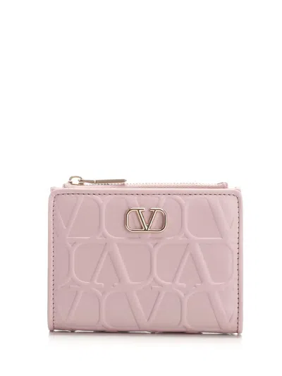 Valentino Garavani Iconographe Wallet In Pink