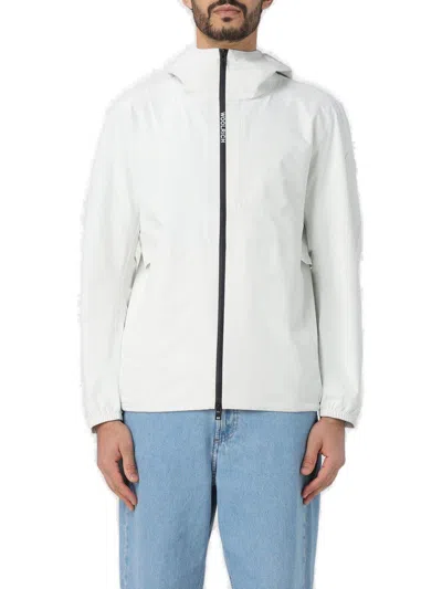Woolrich Waterproof Pacific Hooded Jacket In White