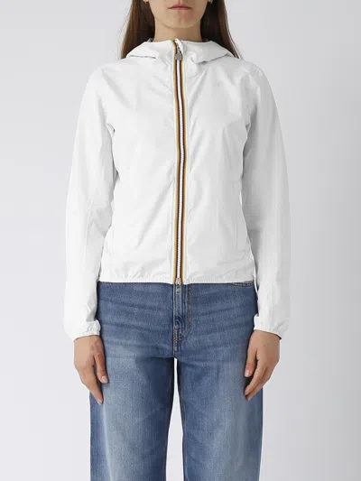 K-way Lily Plus.2 Reversible Jacket In Bianco