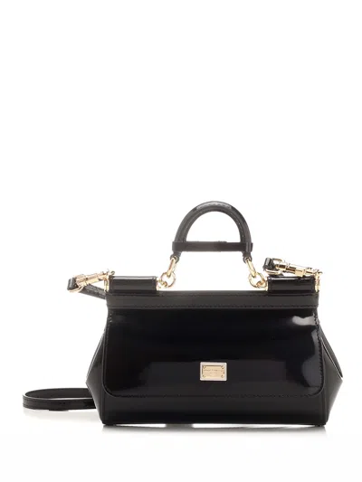 Dolce & Gabbana Small Dauphine Calfskin Sicily Bag In Wine