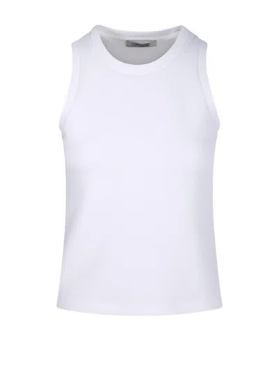's Max Mara Logo Embroidered Sleeveless Top In White