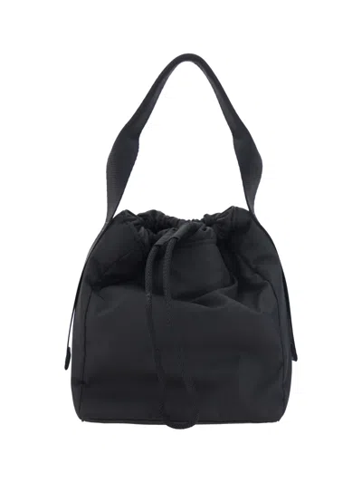 Ganni Recycled Tech Handbag In Black