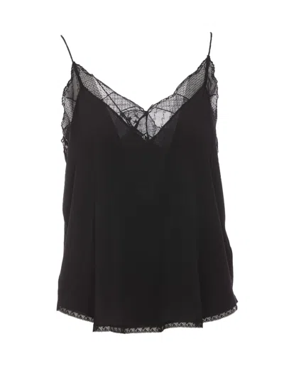 Zadig &amp; Voltaire Christy Lace Detailed Camisole In Noir