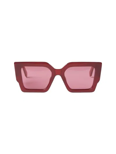 Off-white Catalina Square-frame Sunglasses In Red